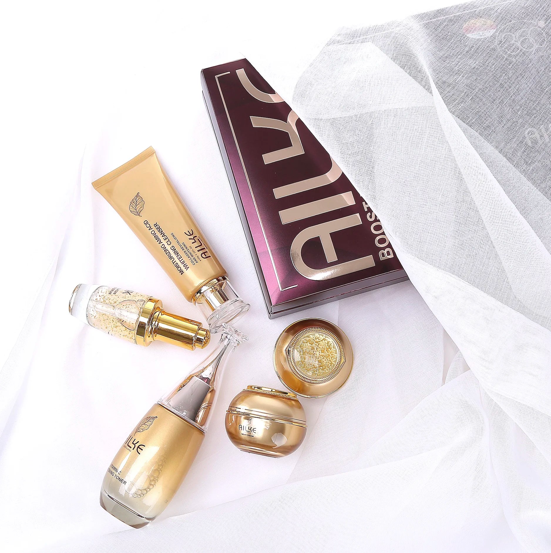 AILKE Whitening Skin Care Set, Reduce Wrinkles, Dark Spots, Anti-Aging, Women Wholesalers Beauty Cosmetics for All Skin Types
