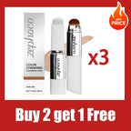 Two-in-one color-changing foundation stick is lightweight,hydrating and non-sticky,providing a light and thin foundation makeup