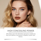 Two-in-one color-changing foundation stick is lightweight,hydrating and non-sticky,providing a light and thin foundation makeup