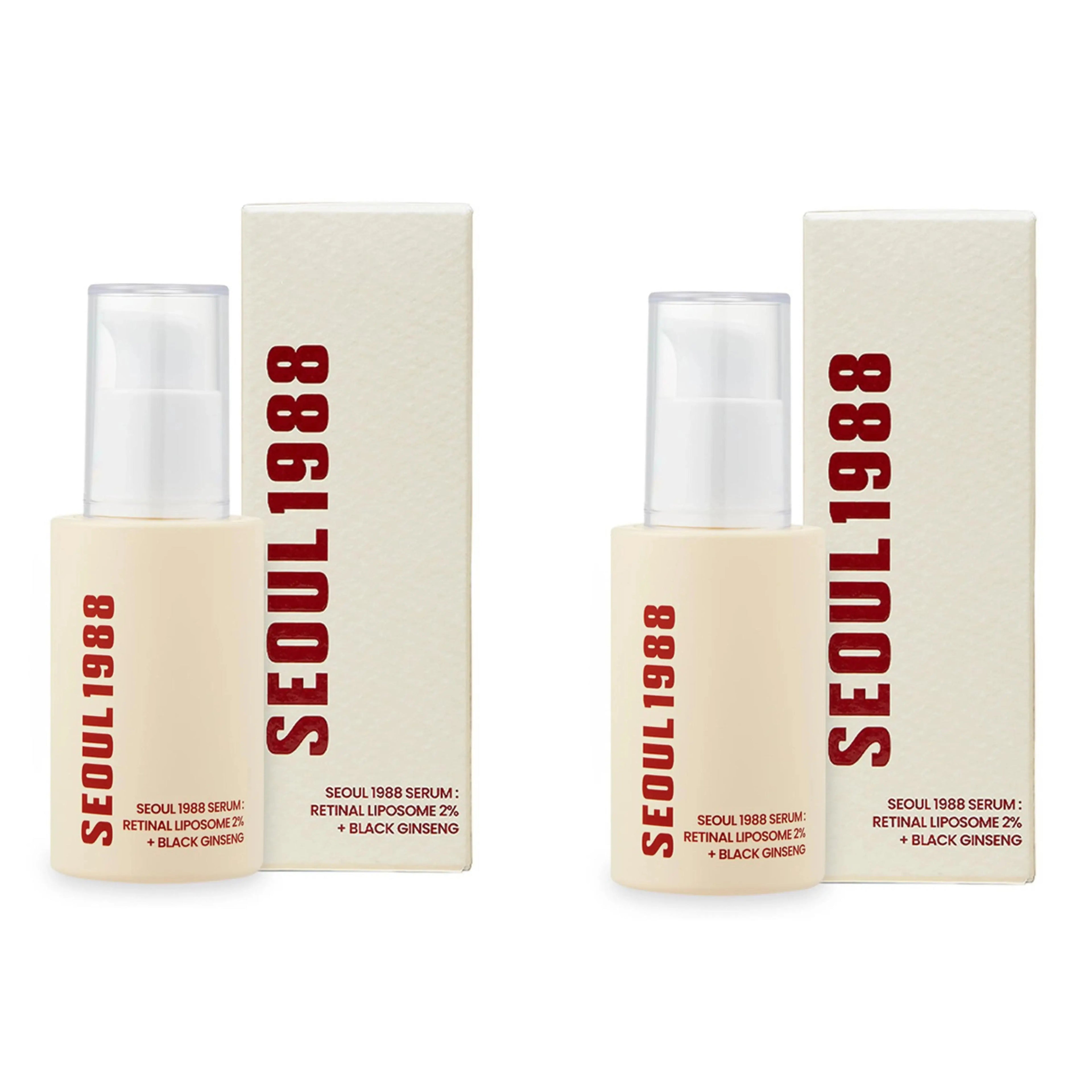 Seoul 1988 Rice Soothing Toner,Cleansing Foam,Retinol Liposome Face Cream Care Serum,Moisturizing sunscreen,Korean Skincare Set