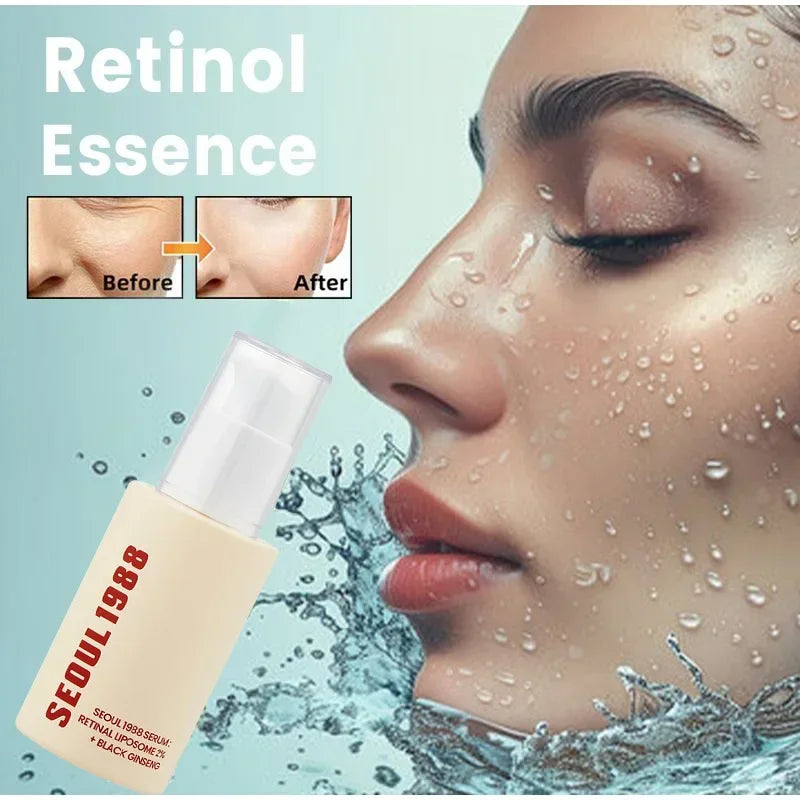 Seoul 1988 Rice Soothing Toner,Cleansing Foam,Retinol Liposome Face Cream Care Serum,Moisturizing sunscreen,Korean Skincare Set
