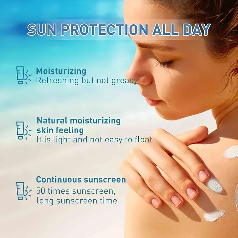 Original Korean Sunscreen Hyaluronic Waterproof Long Lasting Sunblock Madagascar Pure Plant Essence Sunscreen Sensitive Skin