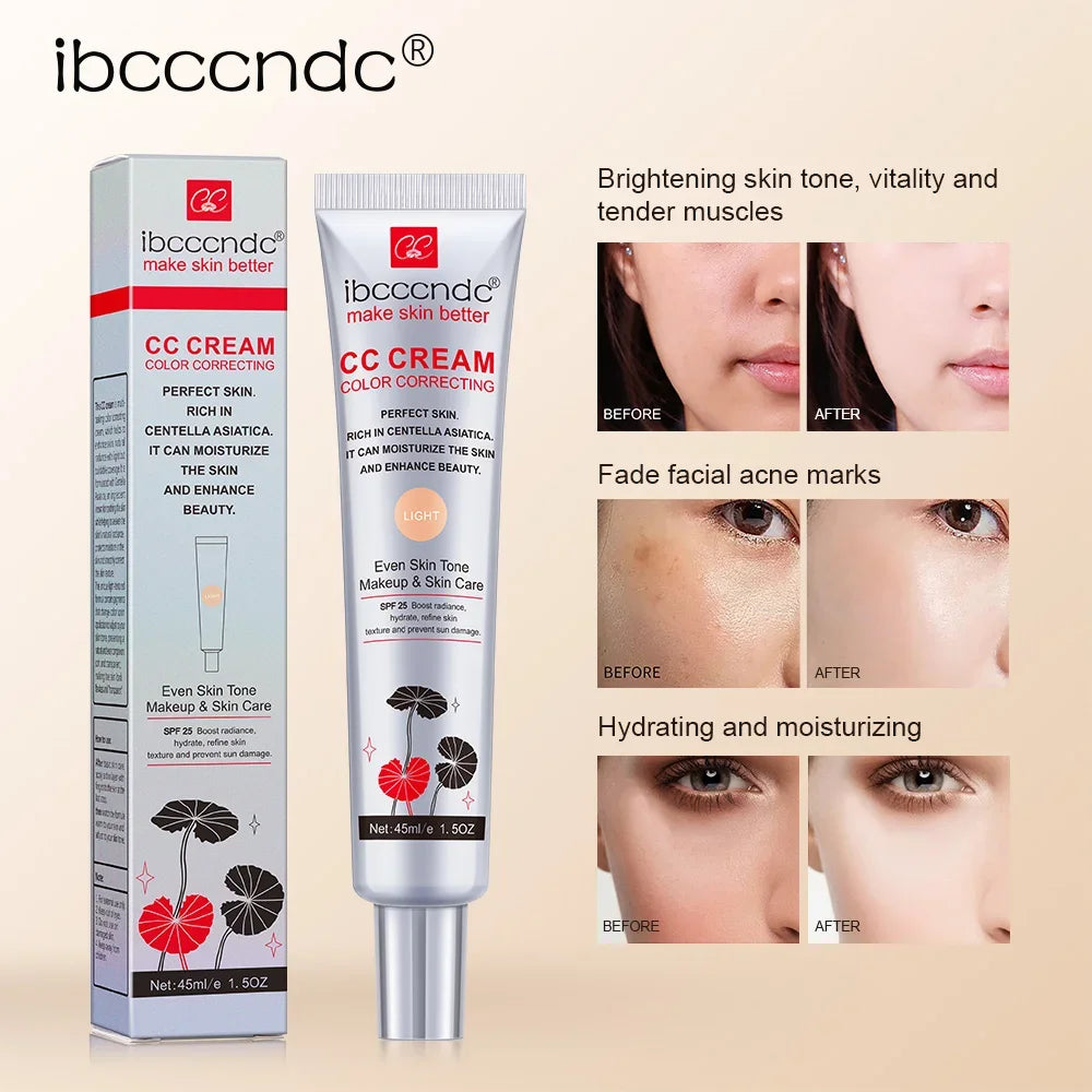 Colour Changing Foundation Full Coverage Base Makeup Cc Cream Face Concealer Makeup Magic Foundation Covering White Foundations