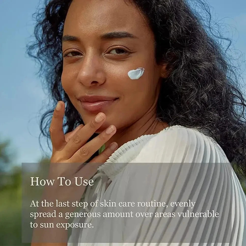 50ml SPF50+ Rice Organic Sunscreen Lightweight And Non-Greasy Anti UV Sun Block Facial Sunscreen