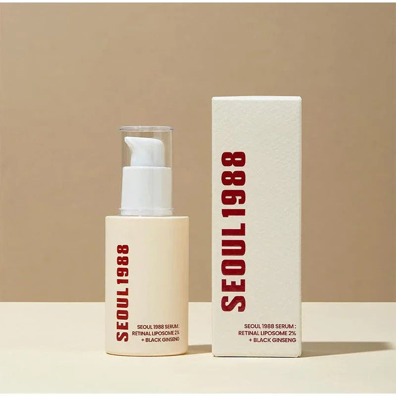 Seoul 1988 Rice Soothing Toner,Cleansing Foam,Retinol Liposome Face Cream Care Serum,Moisturizing sunscreen,Korean Skincare Set