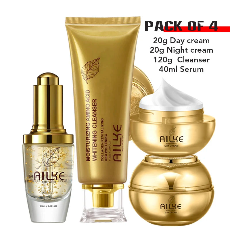 AILKE Whitening Skin Care Set, Reduce Wrinkles, Dark Spots, Anti-Aging, Women Wholesalers Beauty Cosmetics for All Skin Types