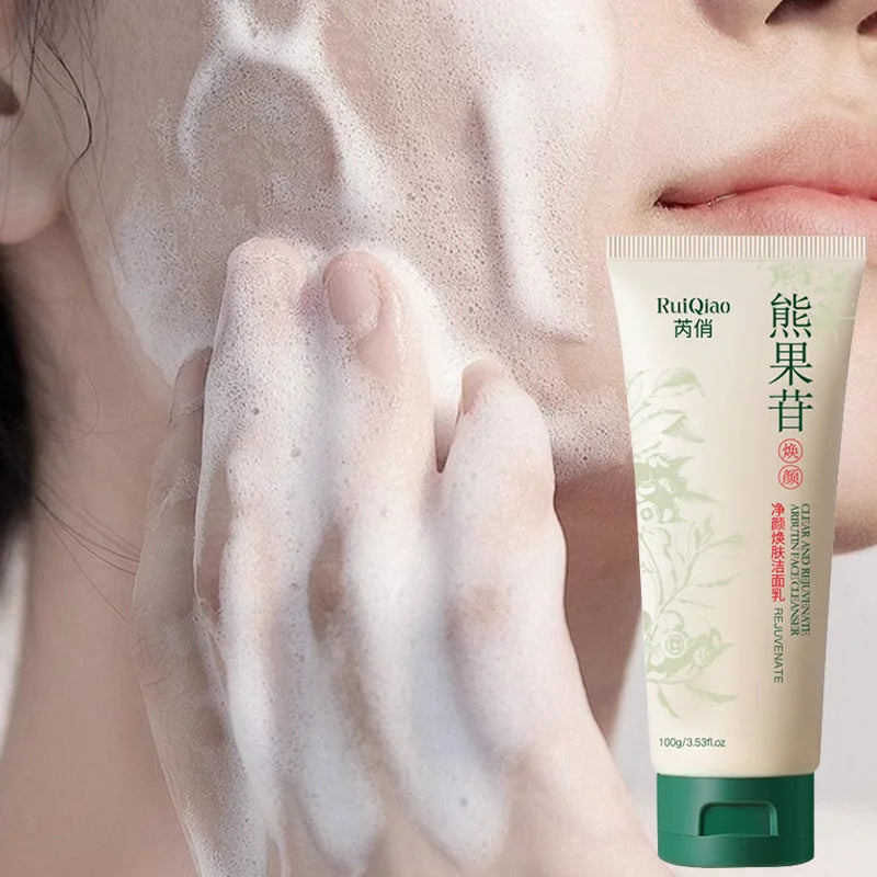 Arbutin Facial Cleanser foam Collagen Protein Pore Shrinkage Cleansing Oil Control Whitening Cleansing Skin Care