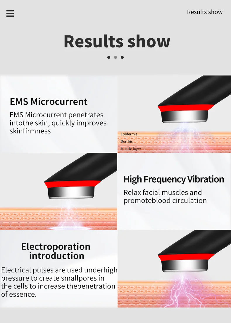 Booster Pro Led Facial Light Therapy 7 Colors Eye Beauty Wand Red Light Eye Massager for Skincare & Blue Rejuvenation Tool