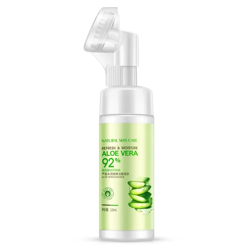 120ml Bioaqua Aloe Vera Moisturizing Massage Cleansing Foam Moisturizing Gentle Care Deap Clean Facial Cleanser