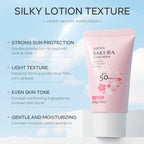 Sakura Sunscreen Cream SPF50 Moisturizing UV Protect Face Body Sunscreen Isolation Lotion Oil Control Reduce Melanin Skin Care