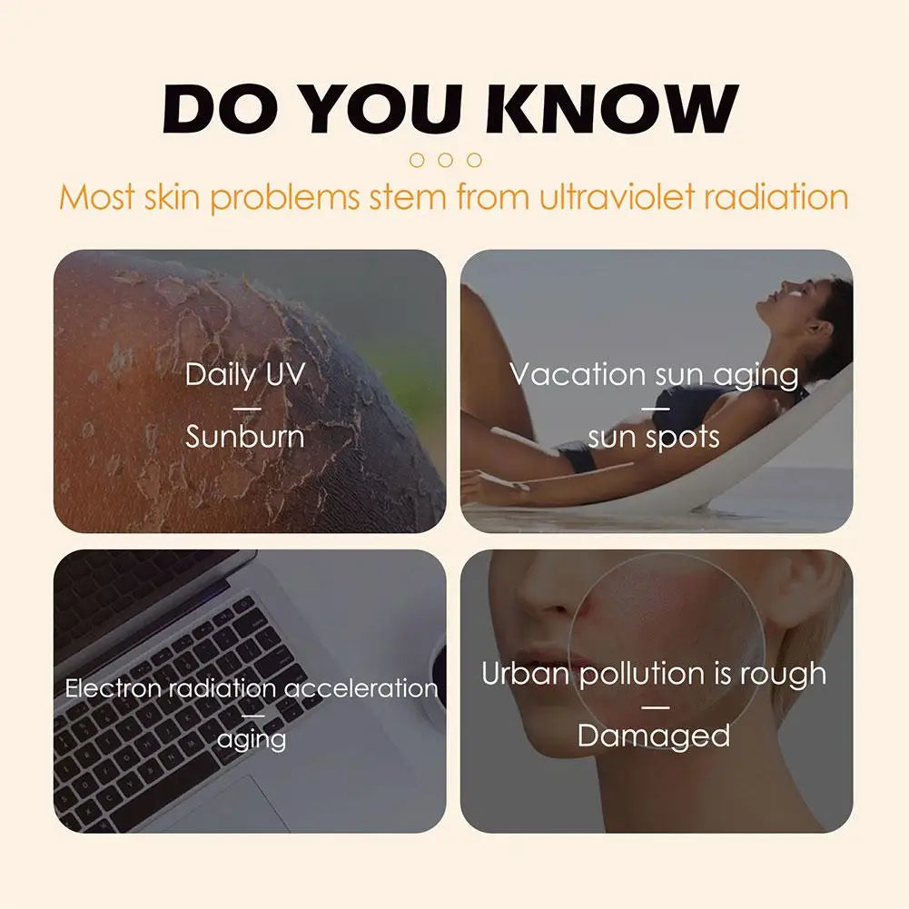 Waterproof Spf50 Sunscreen Loose Powder Sunblock Skin Protective Invisible Pore Solar Blocker Oil Control For Women Face Care