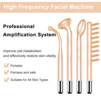 New Orange High Frequency Facial Machine Electrotherapy Wand Neon Argon Tubes Wands Device Face Skin Care  Beauty Tools Home Use