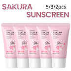 Sakura Sunscreen Cream SPF50 Moisturizing UV Protect Face Body Sunscreen Isolation Lotion Oil Control Reduce Melanin Skin Care