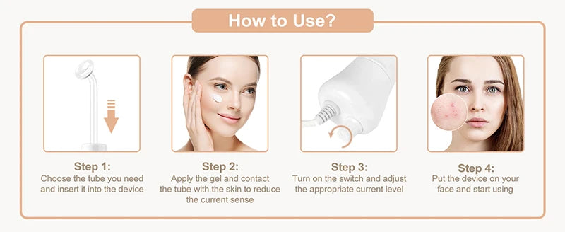 New Orange High Frequency Facial Machine Electrotherapy Wand Neon Argon Tubes Wands Device Face Skin Care  Beauty Tools Home Use