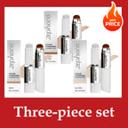 Two-in-one color-changing foundation stick is lightweight,hydrating and non-sticky,providing a light and thin foundation makeup