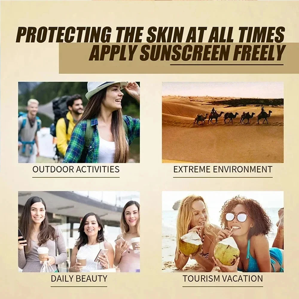 SPF50 + sunscreen, 50ml Korean rice probiotic sunscreen, relieve sun exposure, soft facial moisturizer, efficient sun protection