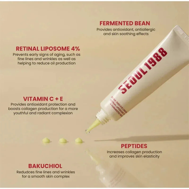 Seoul 1988 Rice Soothing Toner,Cleansing Foam,Retinol Liposome Face Cream Care Serum,Moisturizing sunscreen,Korean Skincare Set
