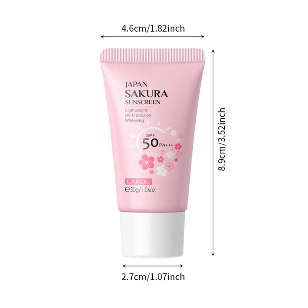 Sakura Sunscreen Cream SPF50 Moisturizing UV Protect Face Body Sunscreen Isolation Lotion Oil Control Reduce Melanin Skin Care