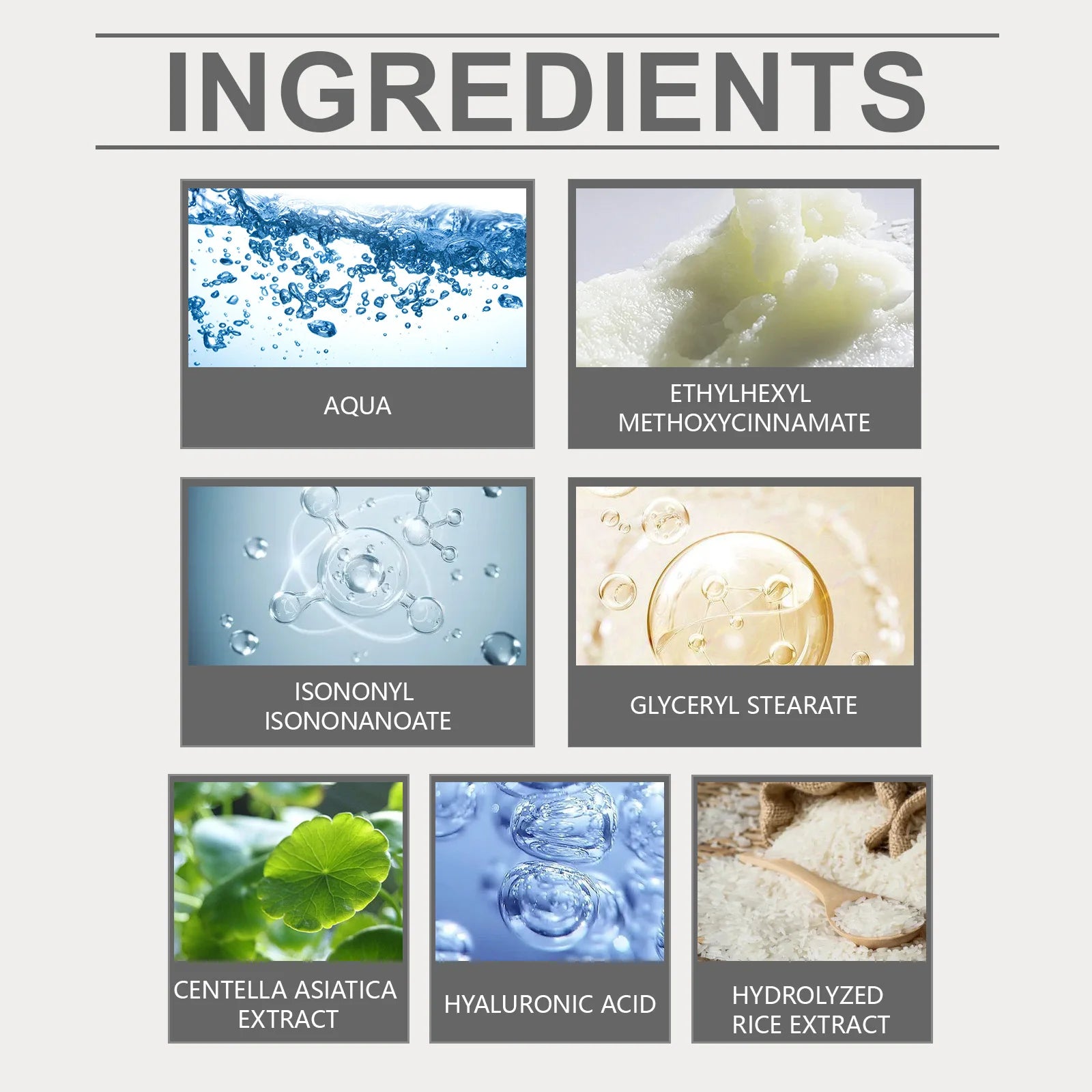 Moisturize Sunscreen Cream SPF 50+ Non greasy Prevent UV Lasting Hydrating Soothing Smoothing Face Sunscreen Cream for Summer