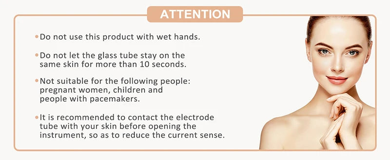 New Orange High Frequency Facial Machine Electrotherapy Wand Neon Argon Tubes Wands Device Face Skin Care  Beauty Tools Home Use