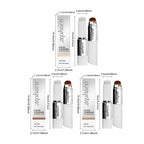 Two-in-one color-changing foundation stick is lightweight,hydrating and non-sticky,providing a light and thin foundation makeup