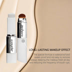 Two-in-one color-changing foundation stick is lightweight,hydrating and non-sticky,providing a light and thin foundation makeup
