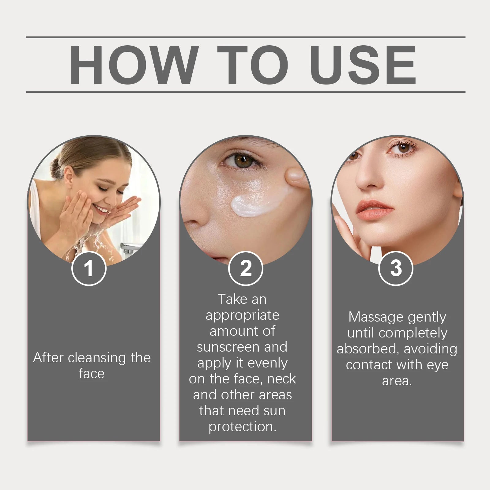 Moisturize Sunscreen Cream SPF 50+ Non greasy Prevent UV Lasting Hydrating Soothing Smoothing Face Sunscreen Cream for Summer