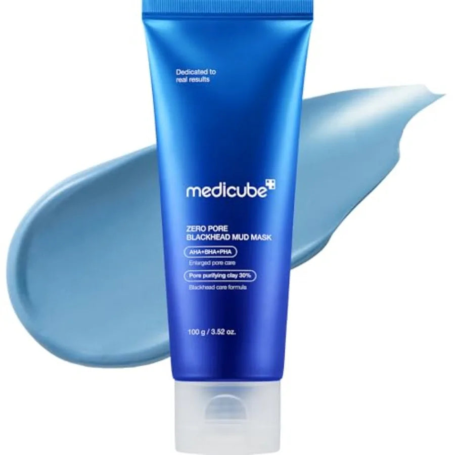 Zero Pore Black Mud Facial Mask Skin Cooling Pore Tightening 3 Minute Quick Dry Formula with AHA BHA PHA and PorePurifying Clay