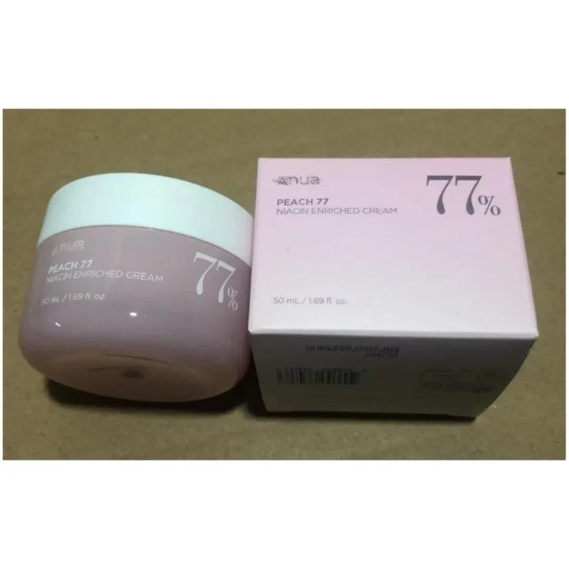 Anua Peach 77% Niacinamide Cream 50ml Lighten The Marks and Brightens The Skin Tone Repair Firming Skin Tightening Cream