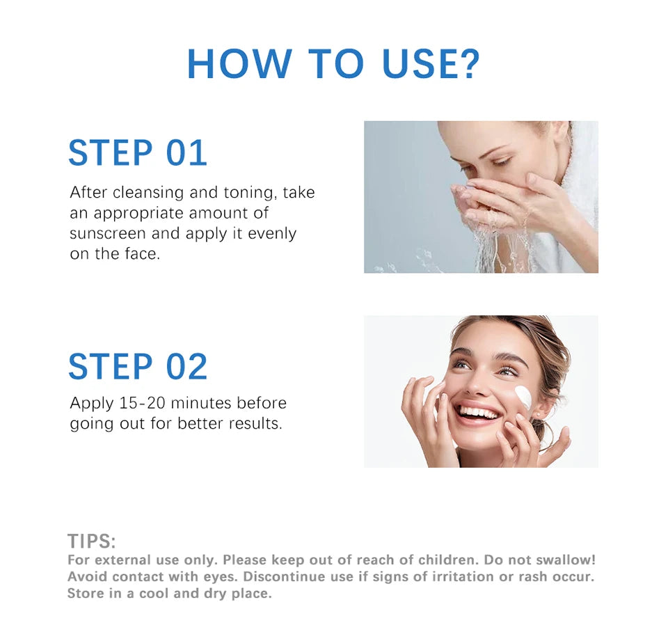 SPF 50+ UV Protective Anti Oxidant sun block Isolation cream High Sun Protection Hydrating Moisturizing Skin Sun Lotion Makeup