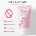 Sakura Sunscreen Cream SPF50 Moisturizing UV Protect Face Body Sunscreen Isolation Lotion Oil Control Reduce Melanin Skin Care