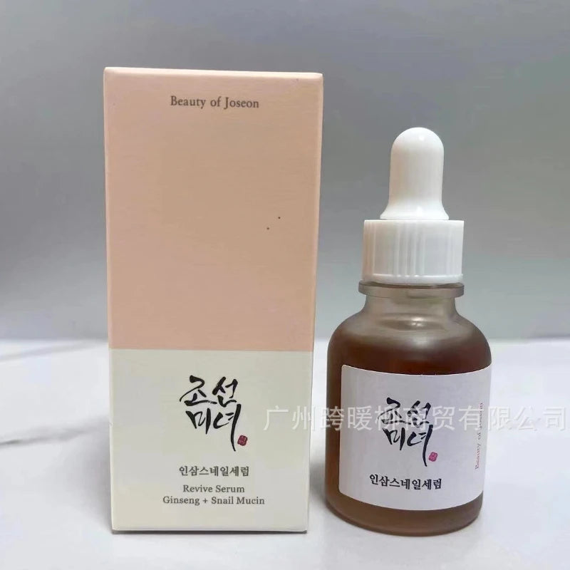 Korean beauty ginseng snail essence brightens skin tone moisturizing repair dull skin lightens fine lines anti-wrinkle