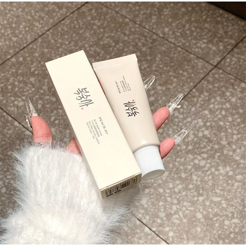 Korean Rice Isolation Cream 50ml Natural Skin Color Concealer Brightens Covers Pores Texture Cream Student' Natural Beauty Cream