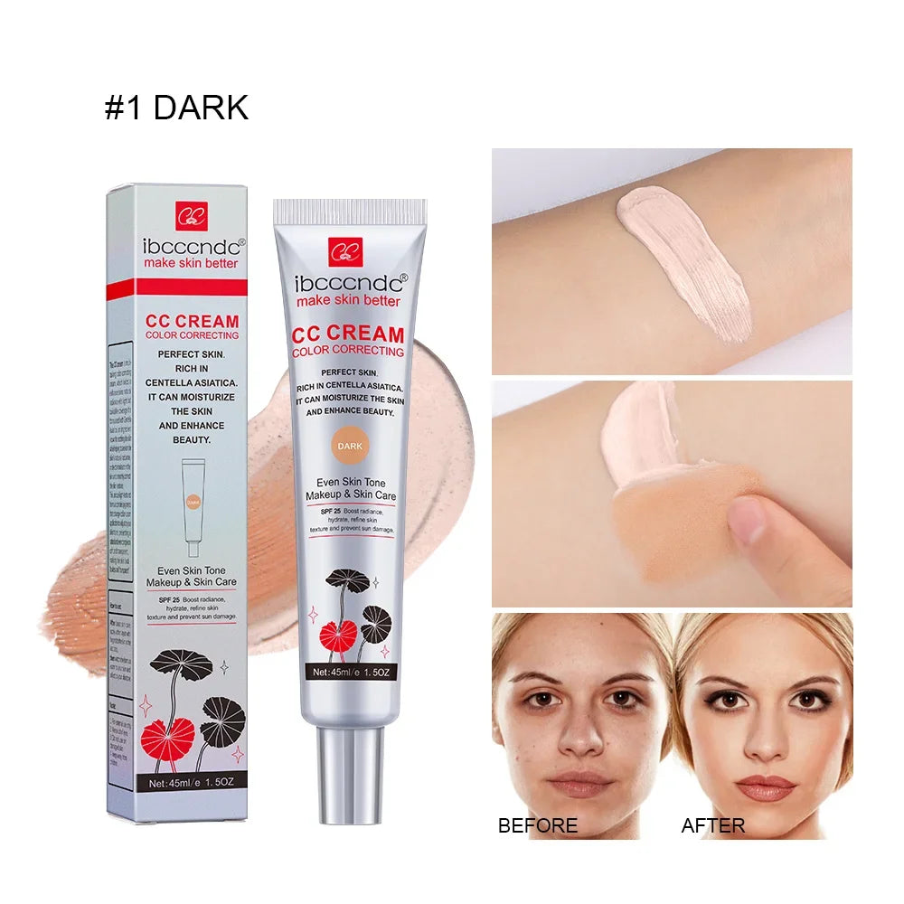 Colour Changing Foundation Full Coverage Base Makeup Cc Cream Face Concealer Makeup Magic Foundation Covering White Foundations